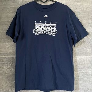 Derek Jeter NY Yankees 3000 Career Hits Record T shirt Youth Size Large